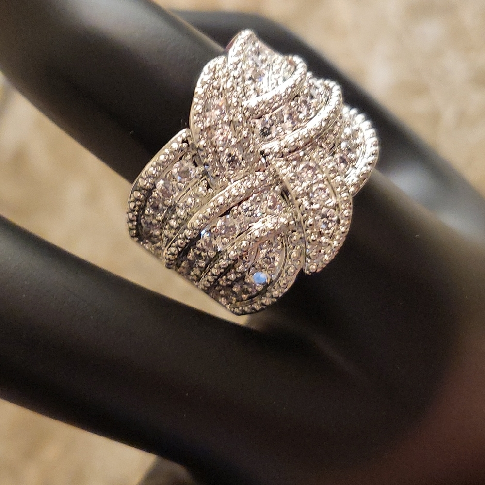 Clear Out Closet Simulated Diamond 925 sterling silver ring - Picture 2 of 7